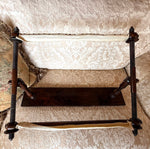 Fine Antique 24" Lathe Turned French Tabletop or Lap Top Embroidery or Needlework Frame, Stand, Stretcher