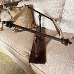 Fine Antique 24" Lathe Turned French Tabletop or Lap Top Embroidery or Needlework Frame, Stand, Stretcher