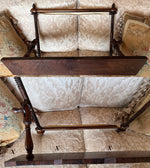 Fine Antique 24" Lathe Turned French Tabletop or Lap Top Embroidery or Needlework Frame, Stand, Stretcher