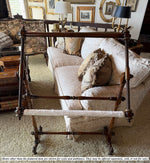 Superb Antique French Large 35" Floor Stand, Frame to do Embroidery, Needlework, Stretch Canvas