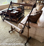 Superb Antique French Large 35" Floor Stand, Frame to do Embroidery, Needlework, Stretch Canvas
