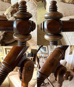 Superb Antique French Large 35" Floor Stand, Frame to do Embroidery, Needlework, Stretch Canvas