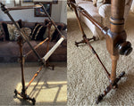 Superb Antique French Large 35" Floor Stand, Frame to do Embroidery, Needlework, Stretch Canvas
