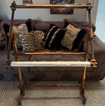 Superb Antique French Large 35" Floor Stand, Frame to do Embroidery, Needlework, Stretch Canvas