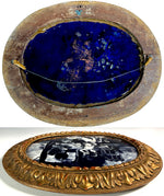 French Napoleon III Grisaille Kiln-fired Enamel Plaque on Convex Copper, circa 1865–1880 Limoges