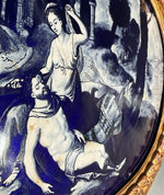French Napoleon III Grisaille Kiln-fired Enamel Plaque on Convex Copper, circa 1865–1880 Limoges