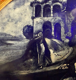 French Napoleon III Grisaille Kiln-fired Enamel Plaque on Convex Copper, circa 1865–1880 Limoges