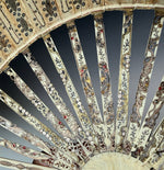 French Louis XVI / Directoire Ivory, Gold & Silver Foil Jeweled Fan with Convex Mirror Guards France, circa 1790–1805 V Rare