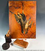 Large 1800s French Oil Painting on Board, Nature Morte, Still Life of Birds in Trompe-l'œil Artist Signed