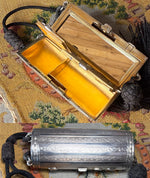Stunning Little Austrian .900 Silver and 18k Gold Guilloche Art Deco Minaudière, Evening Purse