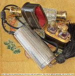 Stunning Little Austrian .900 Silver and 18k Gold Guilloche Art Deco Minaudière, Evening Purse