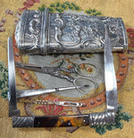 Fine Antique French 18th Century Vest Pocket Etui, Nécessaire with Vanity Tools, Scissors, Knife