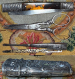 Fine Antique French 18th Century Vest Pocket Etui, Nécessaire with Vanity Tools, Scissors, Knife