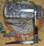 Fine Antique French 18th Century Vest Pocket Etui, Nécessaire with Vanity Tools, Scissors, Knife