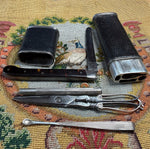 Antique French 18th Century Nécessaire, Travel Vanity Etui, Scissors, Tweezer, Pocket Knife, Pencil, Silver