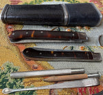 Antique French 18th Century Nécessaire, Travel Vanity Etui, Scissors, Tweezer, Pocket Knife, Pencil, Silver