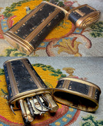 Exceedingly Rare French Louis XV 12k, 14k Gold & Diamond Gentleman's Vest Nécessaire, Nutmeg Grater