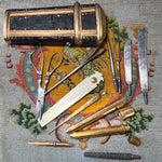 Exceedingly Rare French Louis XV 12k, 14k Gold & Diamond Gentleman's Vest Nécessaire, Nutmeg Grater