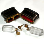 Elegant Antique French Scent Caddy, Nécessaire, 18k Stringing, 2 Perfume Bottles or Flasks and Funnel