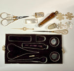 Fine Antique c.1810-30s French Palais Royal Mother of Pearl and 18k Gold Sewing Box, Excellent Condition