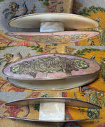 Exceptionally Rare French Louis XV Mother-of-Pearl & Precious Metal Inlaid Knotting Shuttle, c. 1760–1775