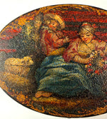Antique French Vernis Martin Oval Snuff Box Paris, Circa 1775-1790, Louis XVI Era, Dore Bronze Frame