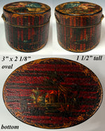 Antique French Vernis Martin Oval Snuff Box Paris, Circa 1775-1790, Louis XVI Era, Dore Bronze Frame