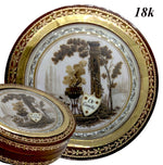 Exceptional Louis XVI Blond Tortoiseshell, 18K Gold Piqué & Sentimental Hairwork Snuff Box, Inscribed "À Camilie," France, c. 1785–1800