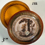 Exceptional Louis XVI Blond Tortoiseshell, 18K Gold Piqué & Sentimental Hairwork Snuff Box, Inscribed "À Camilie," France, c. 1785–1800