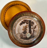 Exceptional Louis XVI Blond Tortoiseshell, 18K Gold Piqué & Sentimental Hairwork Snuff Box, Inscribed "À Camilie," France, c. 1785–1800