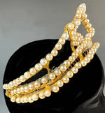 Stunning Antique French Diadem, Crown, Tiara #1 in Huge Paste Pearl Gems, Made for a Wedding