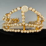 Stunning Antique French Diadem, Crown, Tiara #1 in Huge Paste Pearl Gems, Made for a Wedding