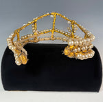 Stunning Antique French Diadem, Crown, Tiara #2 in Huge Paste Pearl Gems, Made for a Wedding