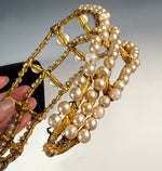 Stunning Antique French Diadem, Crown, Tiara #2 in Huge Paste Pearl Gems, Made for a Wedding
