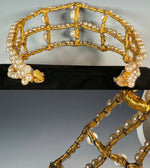 Stunning Antique French Diadem, Crown, Tiara #2 in Huge Paste Pearl Gems, Made for a Wedding