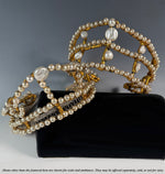 Stunning Antique French Diadem, Crown, Tiara #2 in Huge Paste Pearl Gems, Made for a Wedding