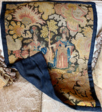 Antique French 18th Century Point de Saint Cyr and Needlepoint Tapestry, 29" x 22.5" for Wall or Pillow