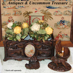 Antique Black Forest Carved 16" Jardiniere, Plant Box, Griffens with Fox & Lamb Petitpoint