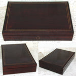 Antique French Watercolor Aquarelle Painting Artist's Set, Elegant Brass Inlaid Rosewood Box