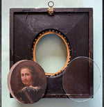 Antique French Portrait Miniature in Oil on Copper Plaque, 17th to 18th Century Gentleman, Van Dyck Beard