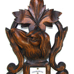Antique Victorian Era Black Forest Style 27" Wall Barometer & Thermometer, "Fruits of the Hunt" Theme
