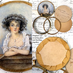 Antique Portrait Miniature in Case: Aimee de Coigny, Duchess of Fleury, Jewelry & Book
