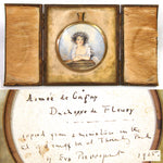 Antique Portrait Miniature in Case: Aimee de Coigny, Duchess of Fleury, Jewelry & Book