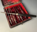 Antique c. 1830 French Dental Hygiene Care or Dentist Tools in Original Travel Case, Necessaire #2, Carved Handle, Toothpick