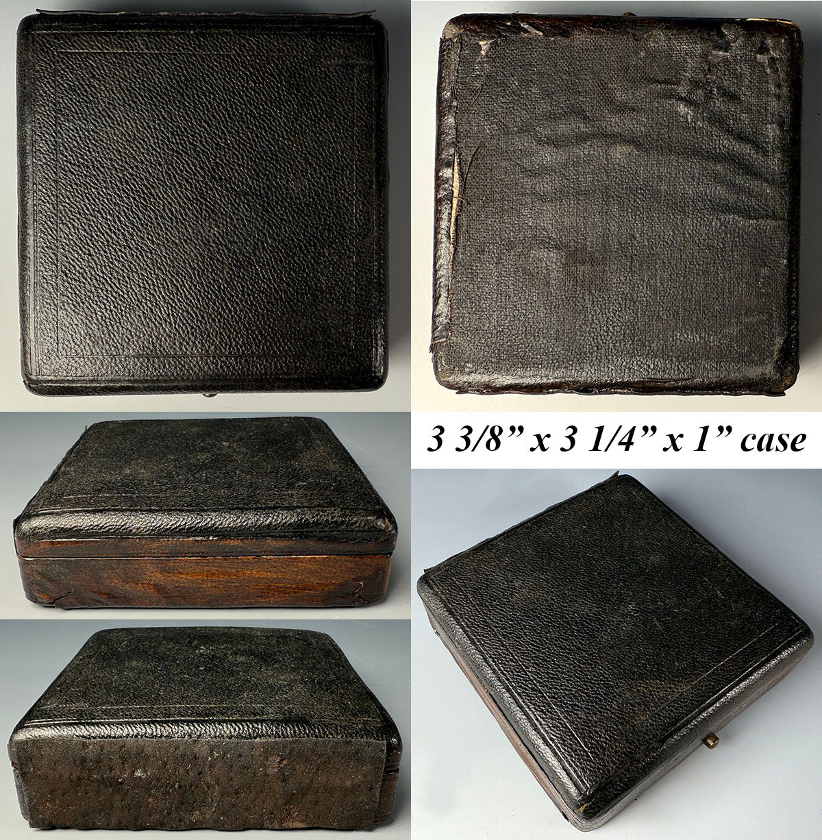 Antique c. 1830 French Dental Hygiene Care or Dentist Tools in Original Travel Case, Necessaire #2, Carved Handle, Toothpick