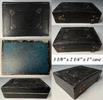 Antique c. 1830 French Dental Hygiene Care or Dentist Tools in Original Travel Case, Necessaire, Carved Handle, Toothpick