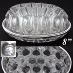 Elegant Vintage French Sterling Silver & Blown Glass 8" Flower Frog, Vase, Centerpiece