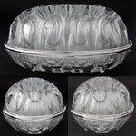 Elegant Vintage French Sterling Silver & Blown Glass 8" Flower Frog, Vase, Centerpiece