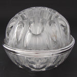 Elegant Vintage French Sterling Silver & Blown Glass 8" Flower Frog, Vase, Centerpiece