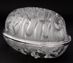 Elegant Vintage French Sterling Silver & Blown Glass 8" Flower Frog, Vase, Centerpiece